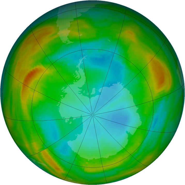 Antarctic ozone map for 27 July 1979